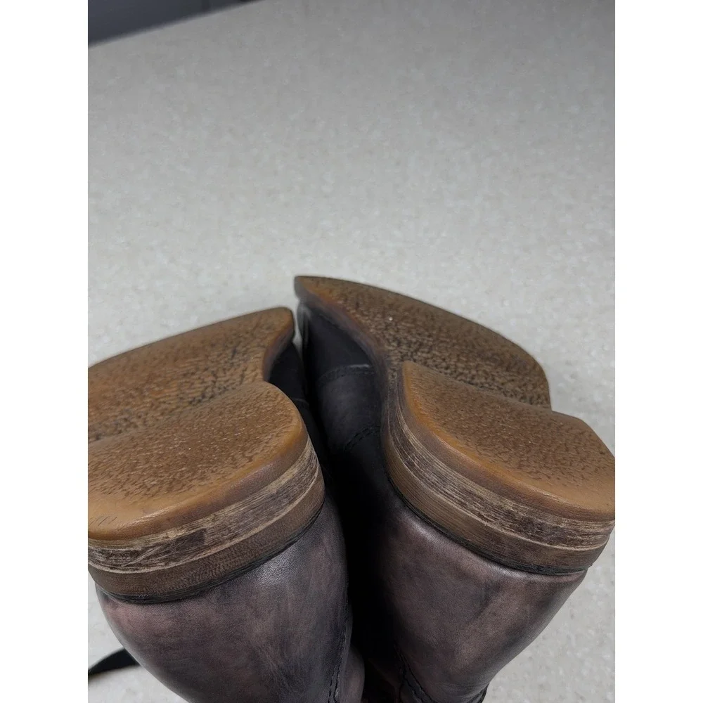 Bed Stu Men's Chukka Boots Casual Charcoal Gray Distressed Leather Finish US 12